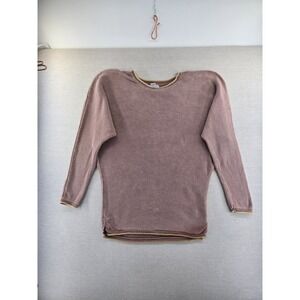 Carbon2Cobalt Sunstone Sweater XS Roll Neck Dolman Sleeve Batwing Washed Mauve